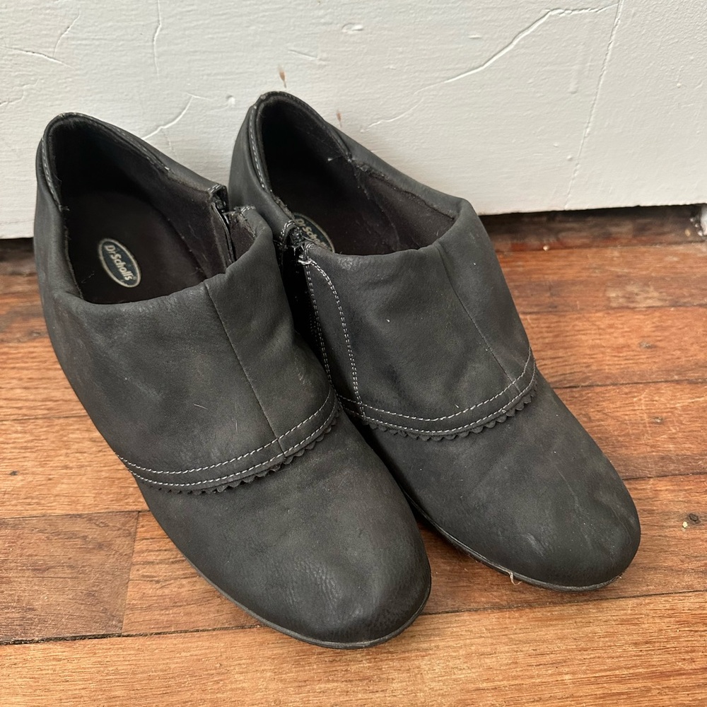 Clarks Black Leather Ankle Boots